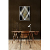 Collaboration. Modern contrast black yellow white geometry painting New Media genre, limited edition canvas print           